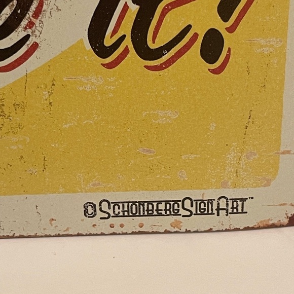 Schoenberg Sign Art Today’s Menu Take it or Leave it! Retro Vintage Look - Picture 4 of 11